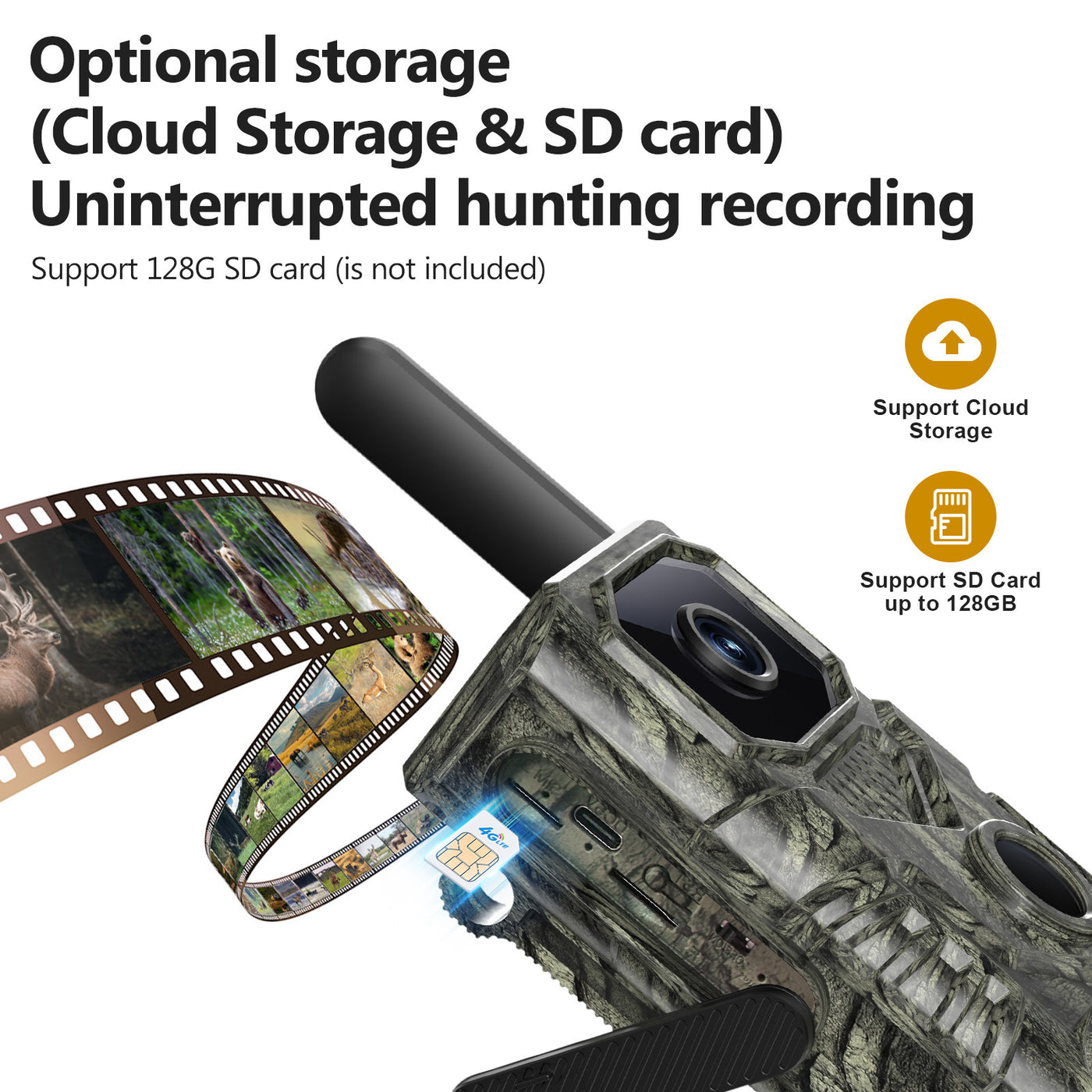 4G GPS Hunting Outdoor Trail Camera Wide Angle 4MP Camouflage Wildlife Deer Monitoring Solar Hunt Camera