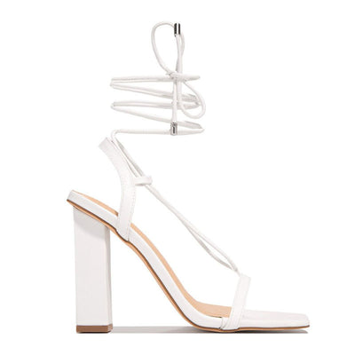 Women's Square Toe High Heel Strappy Sandals