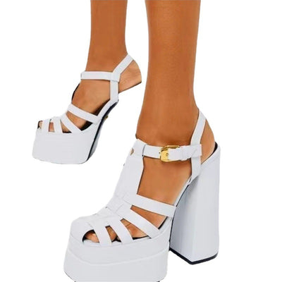 Summer Thick Heels High Heels Fish Mouth Europe And The United States